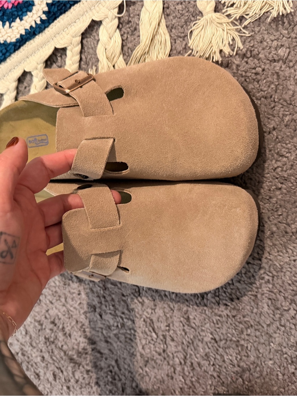 Birkenstock Boston Suede Slip-On Clog - Tan